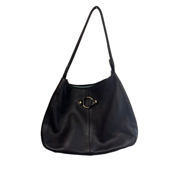 Vintage Clarks Black Leather Shoulder Bag - Picture 1 of 8